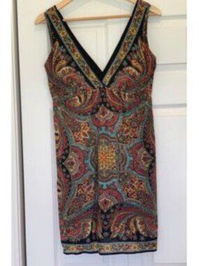 Angie Paisley V Neck Dress -